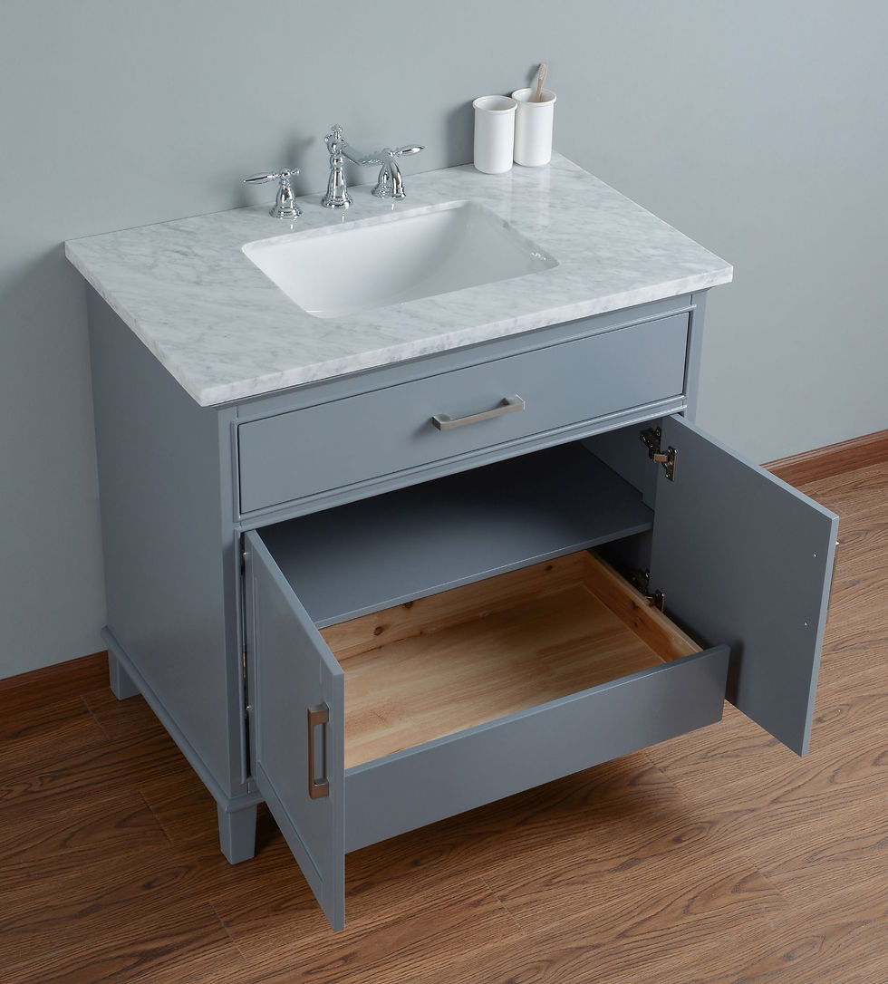 Thumbnail: Leigh 36" Grey Single Sink Vanity