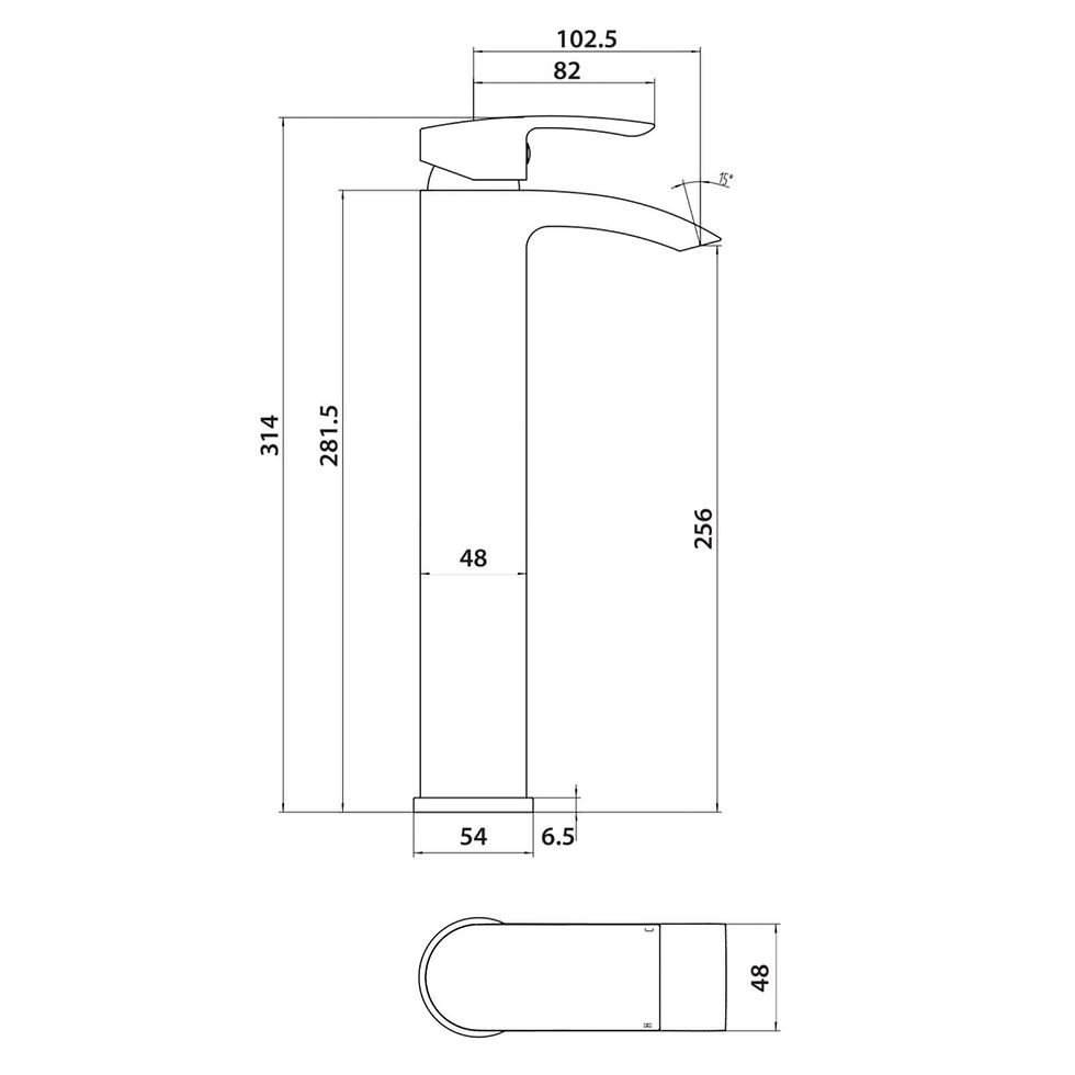 Thumbnail: Scudo Belini Tall Mono Basin Mixer