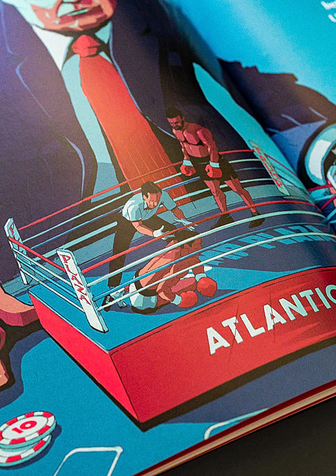 Detailaufnahme einer Grafik aus der Story «Grosse Töne, schwere Schläge» im BOXEN Magazin.