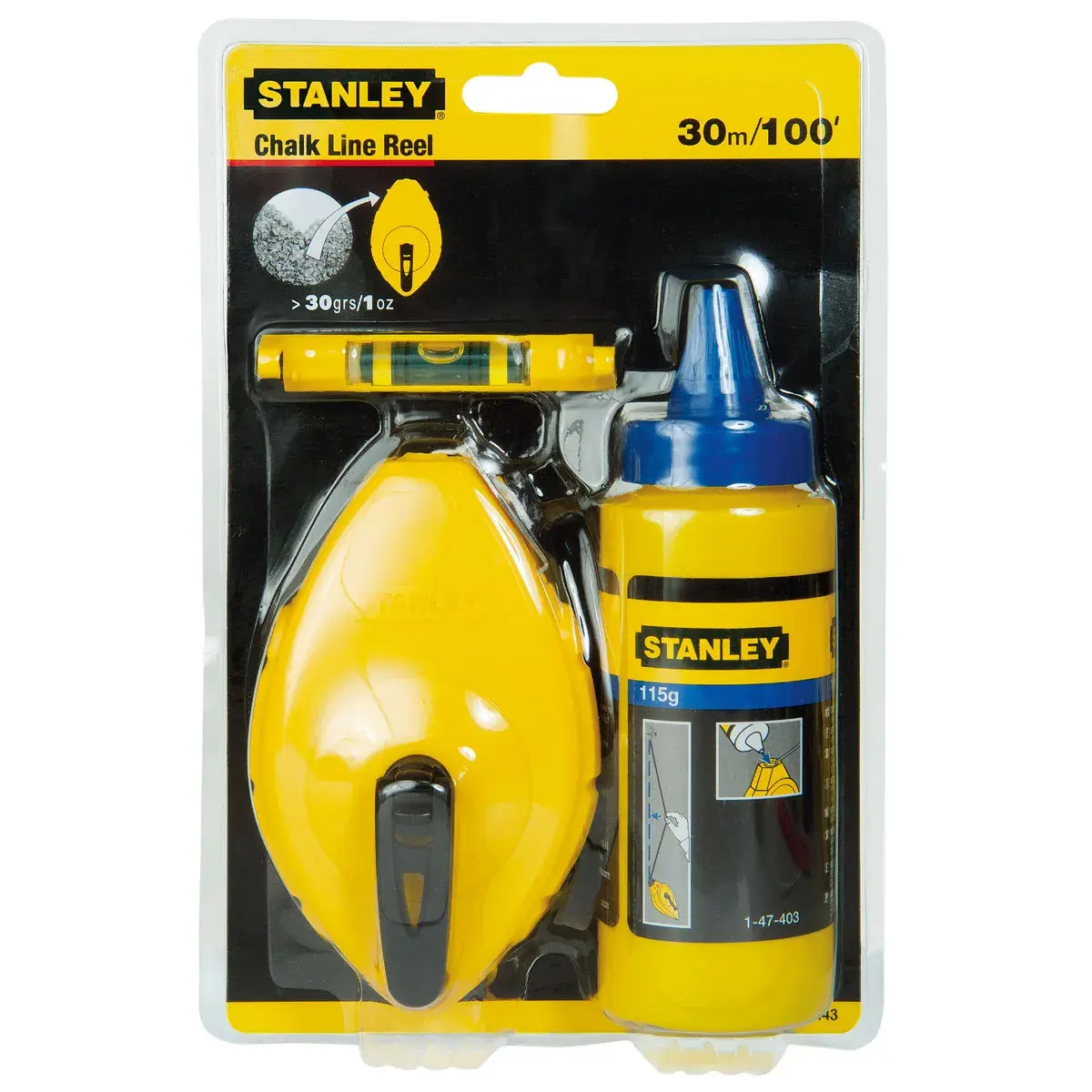 Stanley, Chalk Line & Chalk,30 Mtr, 0-47-443
