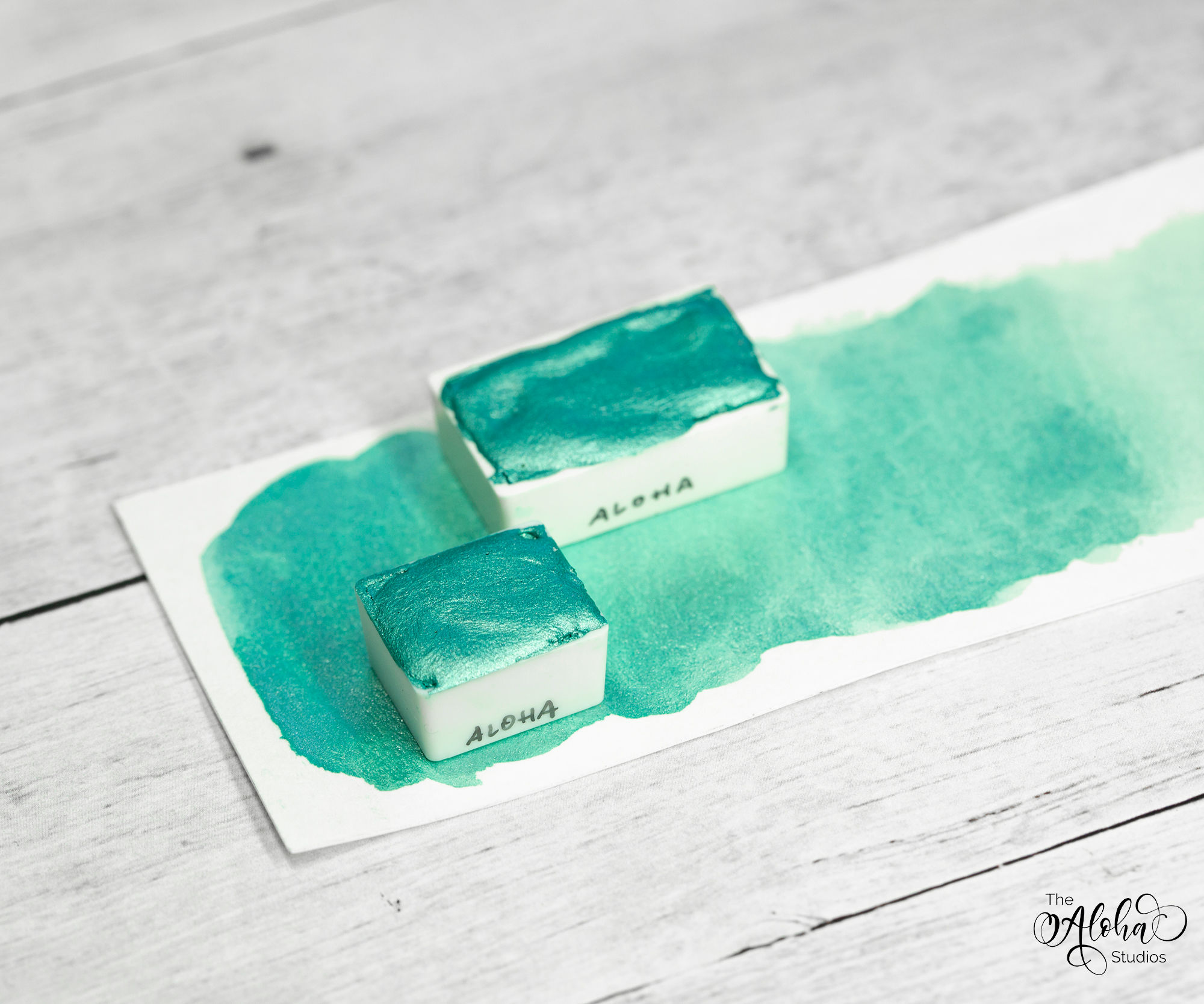 ALOHA turquoise shimmer paint / honey based watercolor