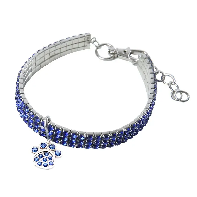 Thumbnail: Paws & Pearls Luxe Rhinestone Cat Collar