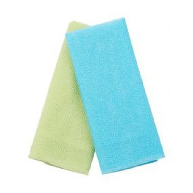 bath scrubber exfoliate polish skin shower towel glowing beauty skincare