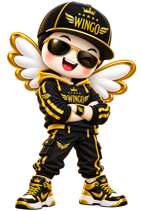 Wingo mascot in black and gold outfit with sunglasses - DXP Ventures drinks