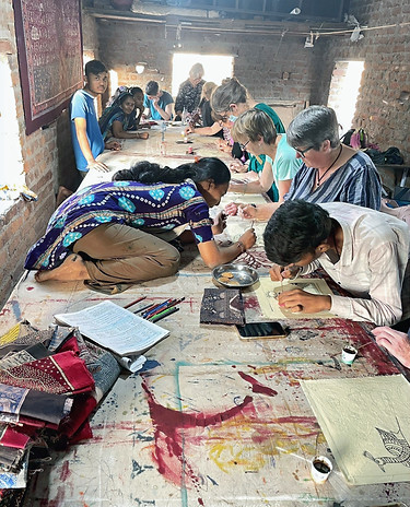Kalamkari workshop for women only textile tour
