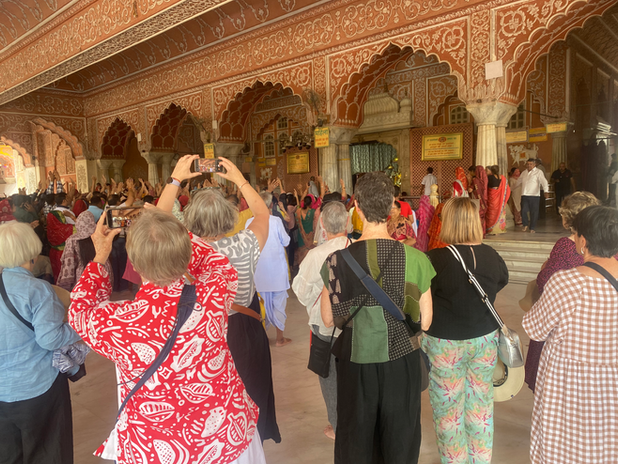 Group of ladies in temple
