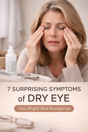Woman with dry eyes