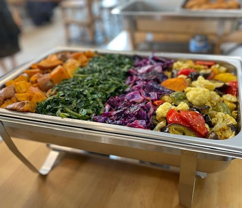 Catered vegetarian food at Nubian Markets