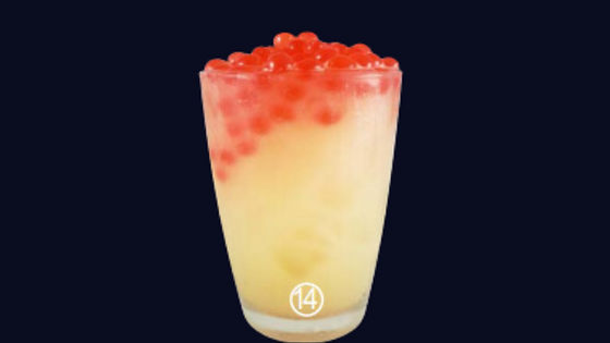 14. Lemon Peach Yoghurt Boba
