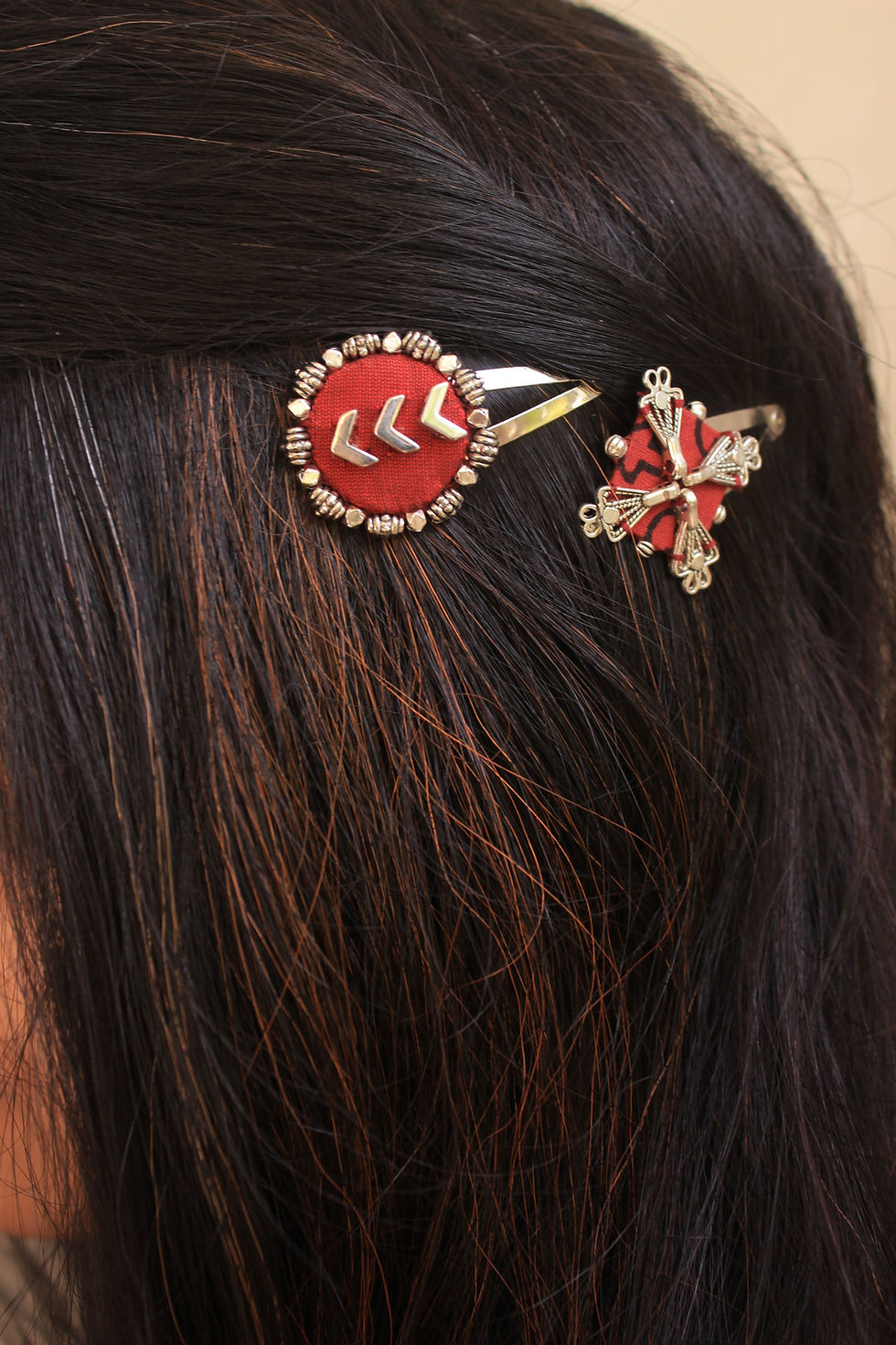Thumbnail: Round Hair Clip - Silver