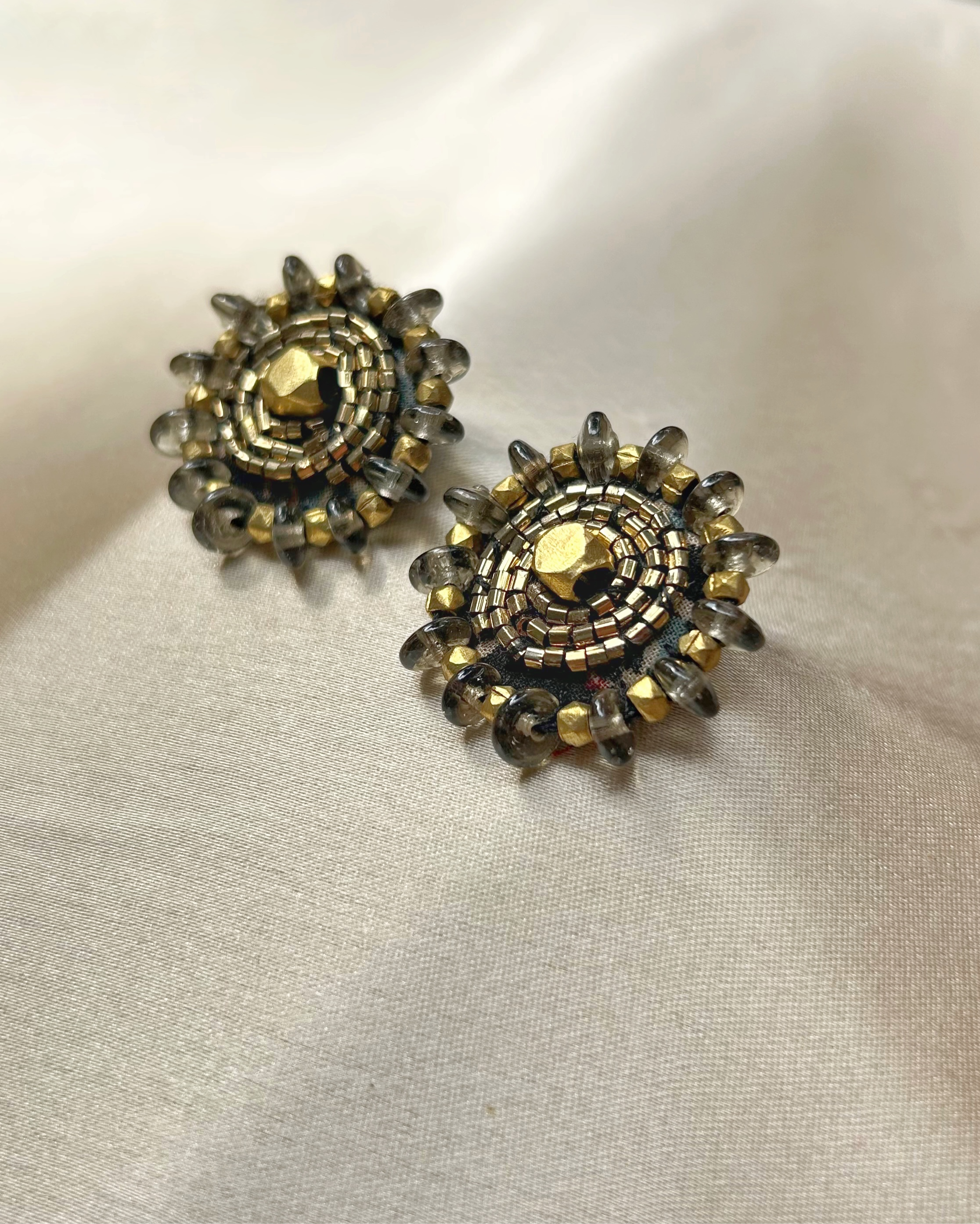 Chandrika Earrings in Grey