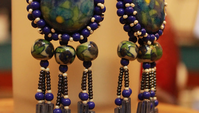 Dreamcatcher Earrings - Blue