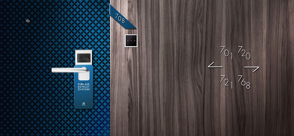 luxury hotel room door interior branding hotel of batiqa hotels