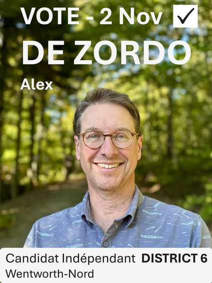 Alex De Zordo Candidat Candidate Wentworth-Nord Disctrict 6