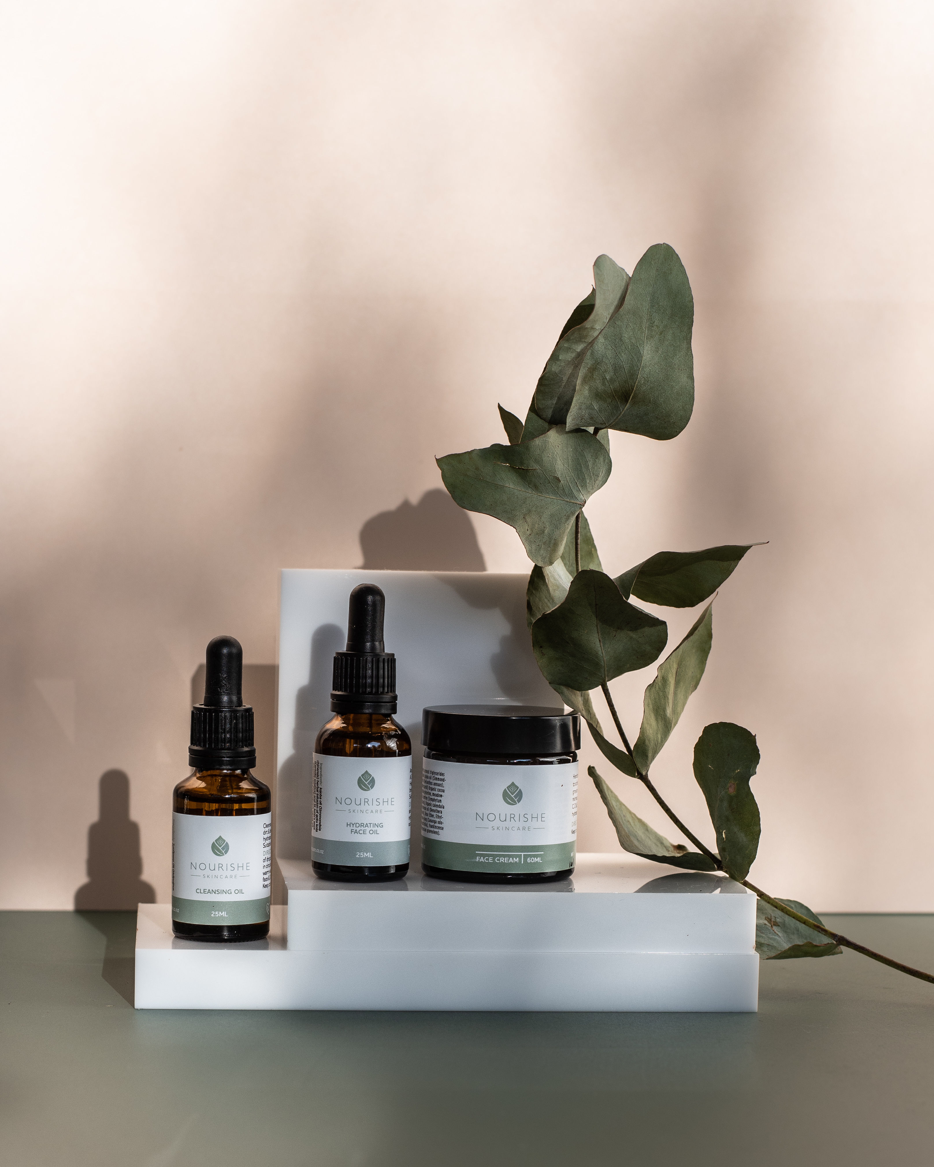 Nourishe 3 Basics - Cleansing Oil 25ml, Hydrating Oil 25ml & Face Cream 60ml