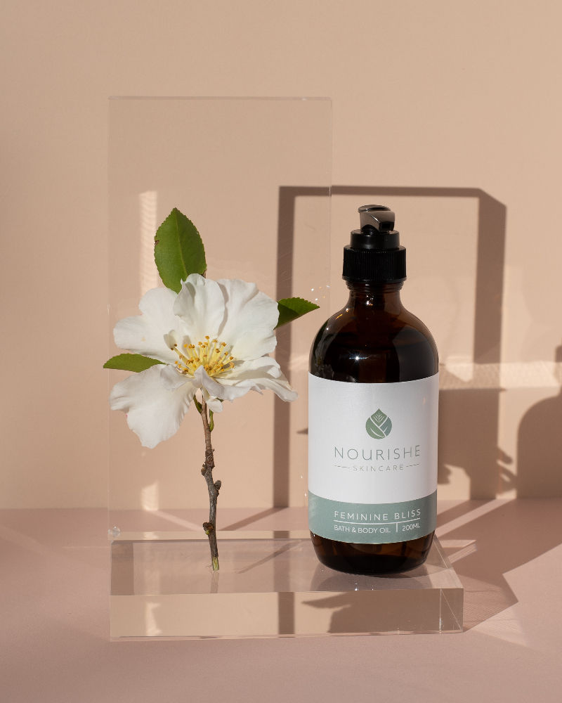 Nourishe Feminine Bliss Bath & Body Oil - Hydrate, calm, uplift, luxurious - NZ