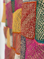 STITCHING ON LOCALLY MADE ORGANIC MATS