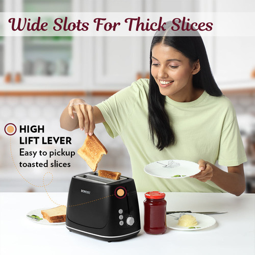 Borosil 750W KRISPY POP UP TOASTER BLACK imconcepts