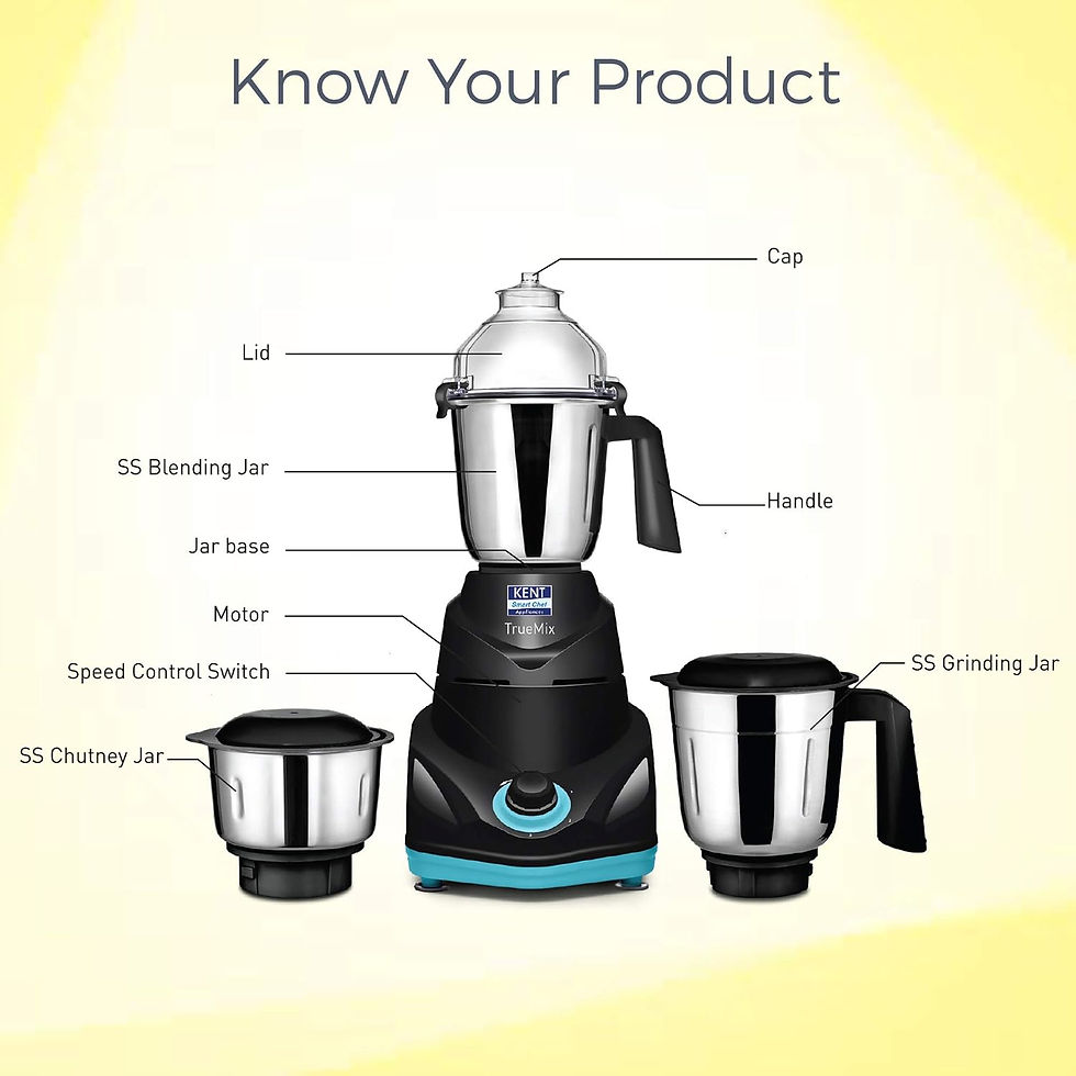 Thumbnail: Kent TrueMix-B 750W Mixer Grinder