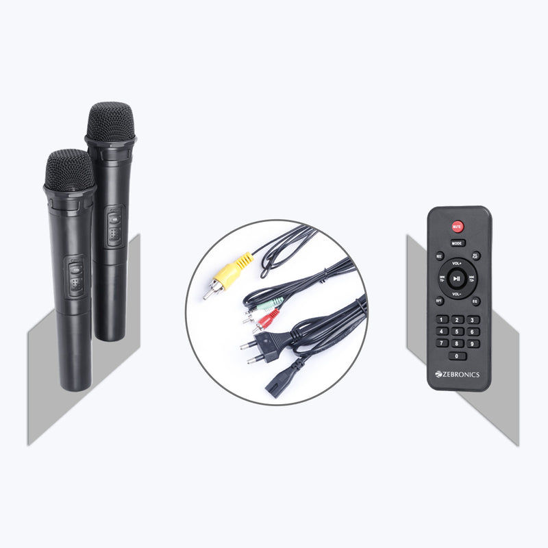 Thumbnail: Zebronics Rechargeable Trolley Speaker with 2 Karaoke Mic-ZEB-MONSTER-501
