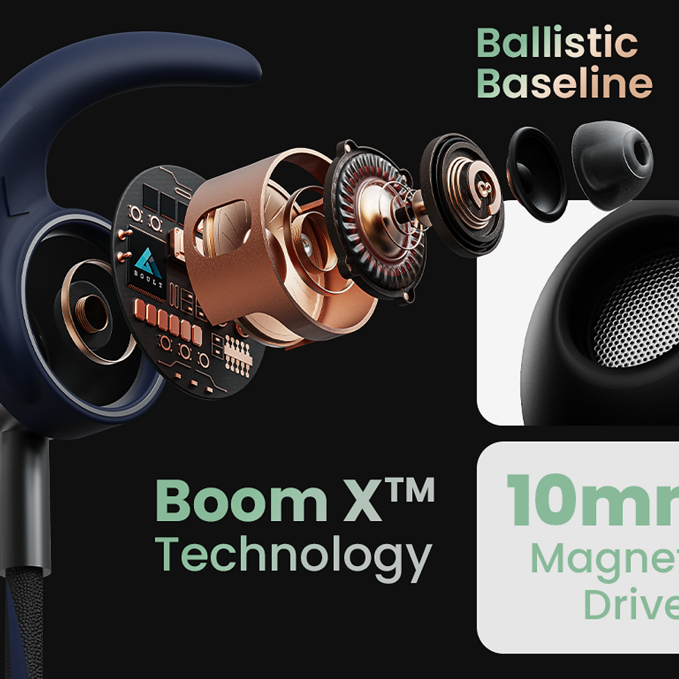 Thumbnail: Boult Audio Bluetooth neckband with 30 hours of Playtime-CCharge