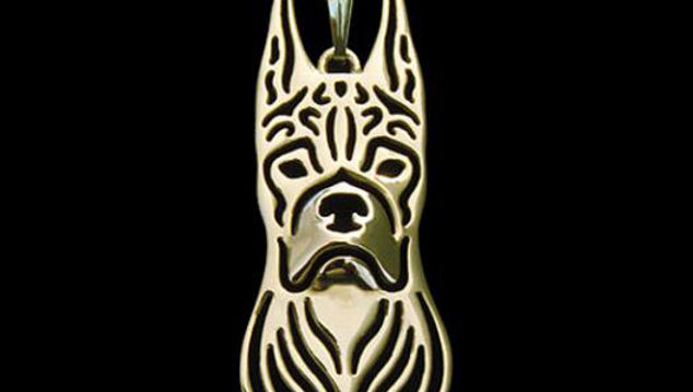 Boxer Pointed Pendant, 'Gold'