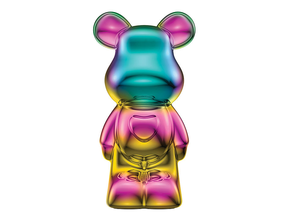 Miniature : Statuette décorative tirelire céramique - 18 cm - Coloris Pétrole