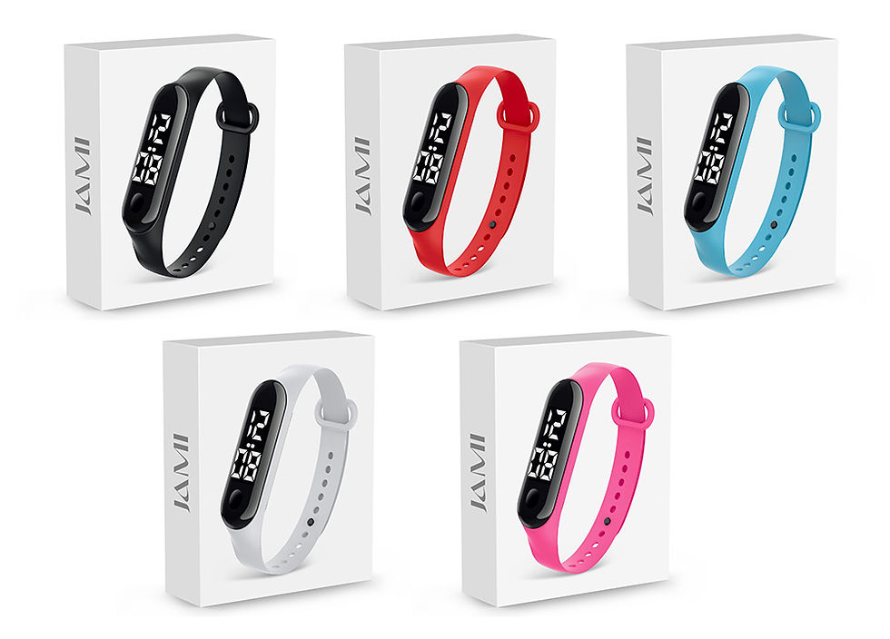 Sachet x50 - Montres bracelets LED - Mix couleurs