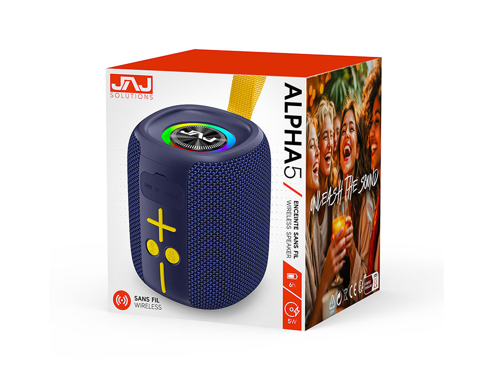 Enceinte Bluetooth 5W - Modèle Alpha5 - Coloris Bleu