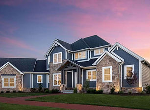 Front view of the Multan Traditional style home by Hafeez Construction Co., offering 4 bedrooms, 3.5 bathrooms, and a spacious exterior design in Maryland.
