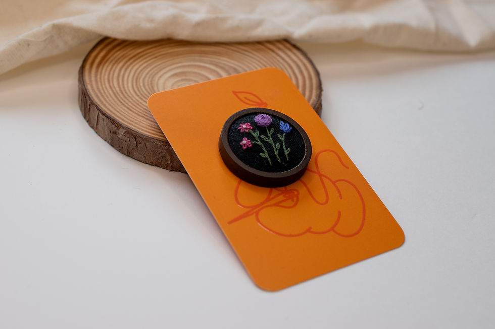 Thumbnail: Bisexual pride brooch