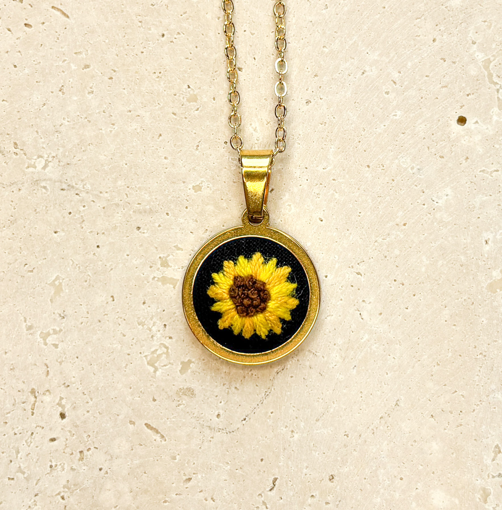 Sunflower necklace