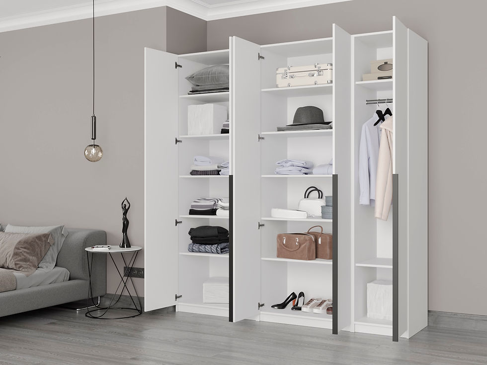 תמונה ממוזערת: ארון פתיחה חמש דלתות ברוחב 200ס"מ KIT