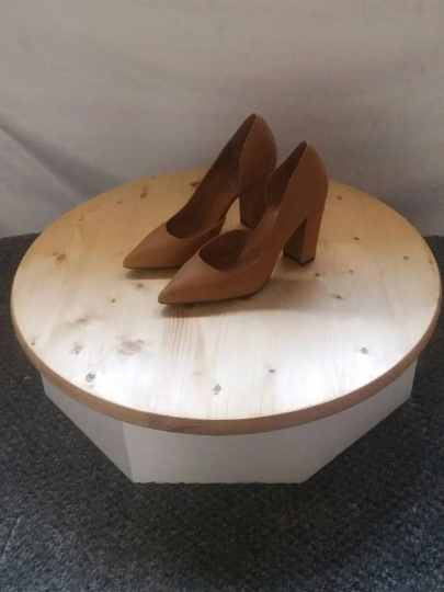 Thumbnail: (Round Smooth Wooden Top) Alteration Fitting Platform for Seamstress or Tailor