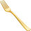 Thumbnail: Plastic Fork Gold (48pcs)