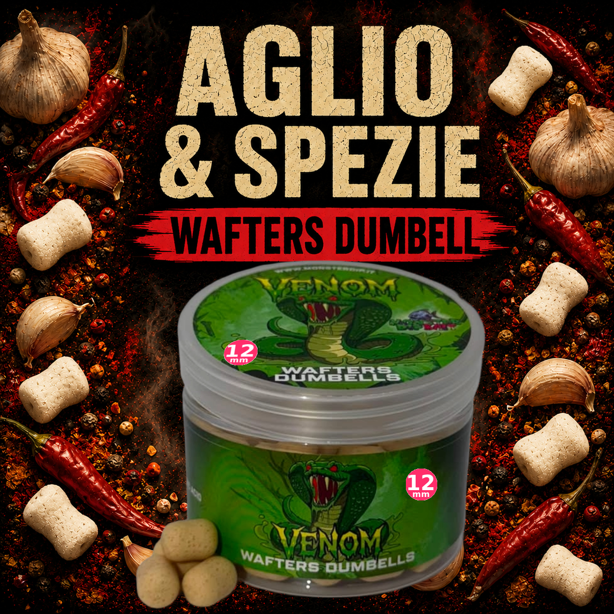 Wafters Dumbell Aglio & Spezie con aglio e peperoncini