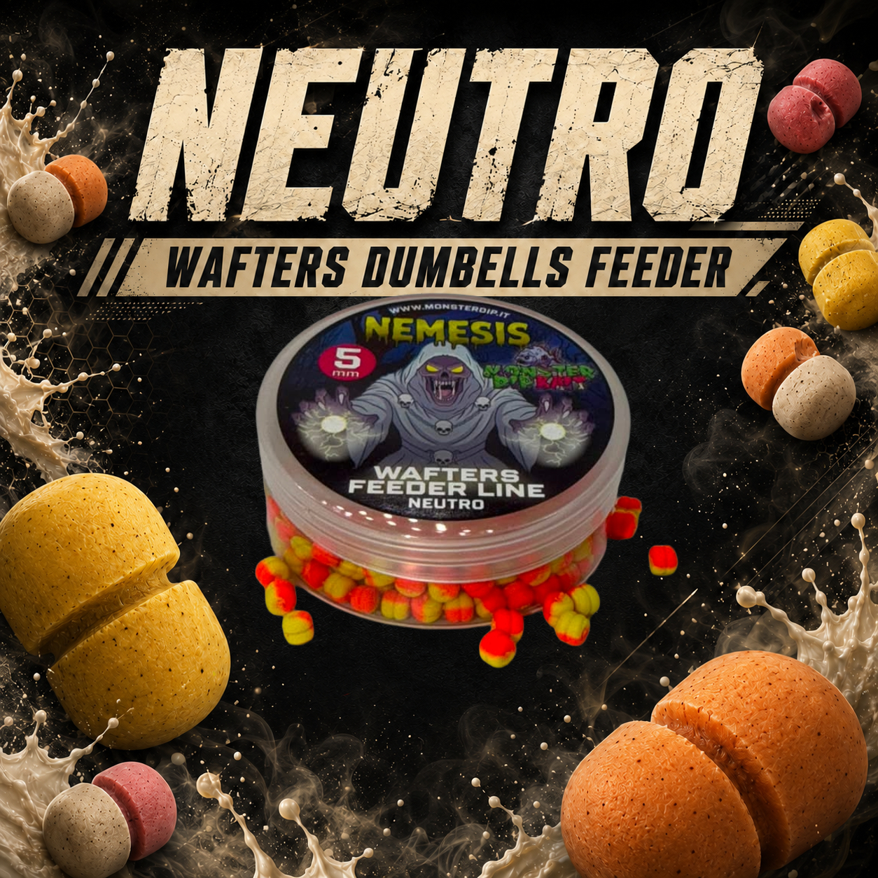 Confezione di Wafters Dumbell Feeder Neutro Nemesis