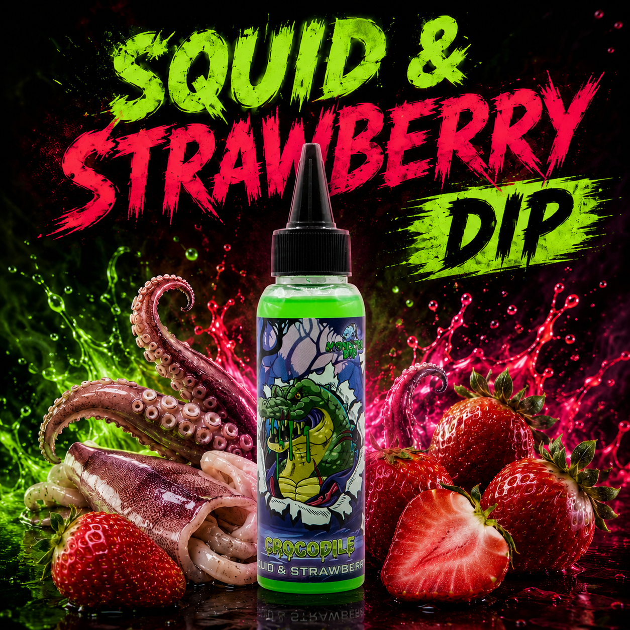 Dip Crocodile Squid & Strawberry con aromi e fragole