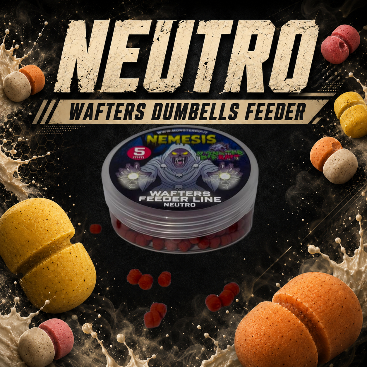 Wafters Dumbell Feeder Neutro Nemesis Line per pesca