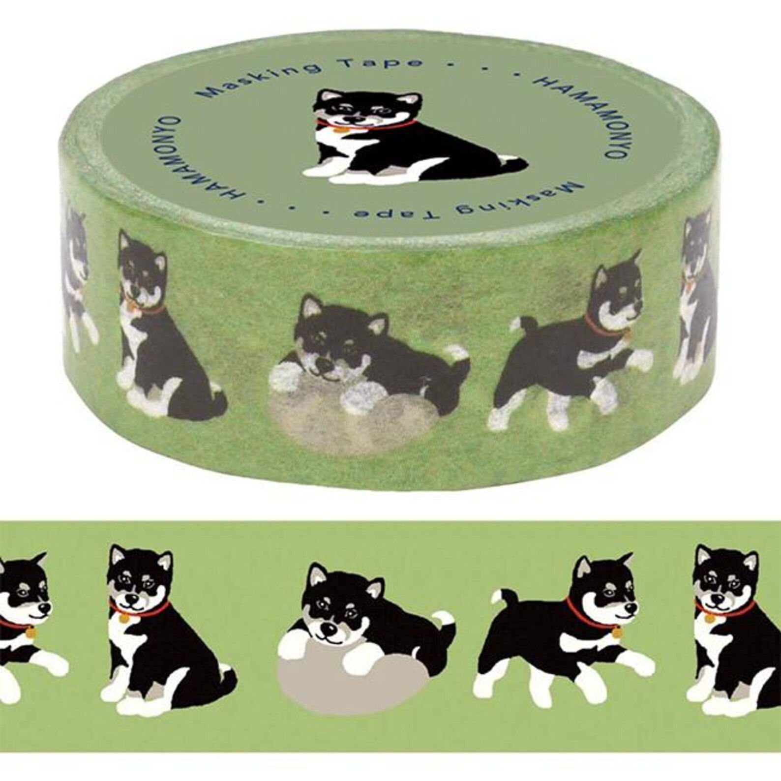 Hamamonyo Washi Tape - Kuro Shiba