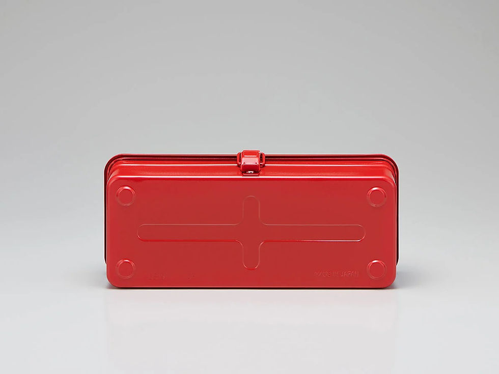 Thumbnail: Toyo Steel Trunk Shape Toolbox T-320 - Antique Green