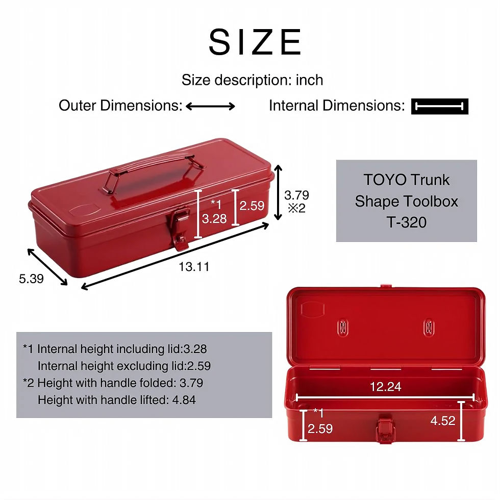 Thumbnail: Toyo Steel Trunk Shape Toolbox T-320 - Antique Green