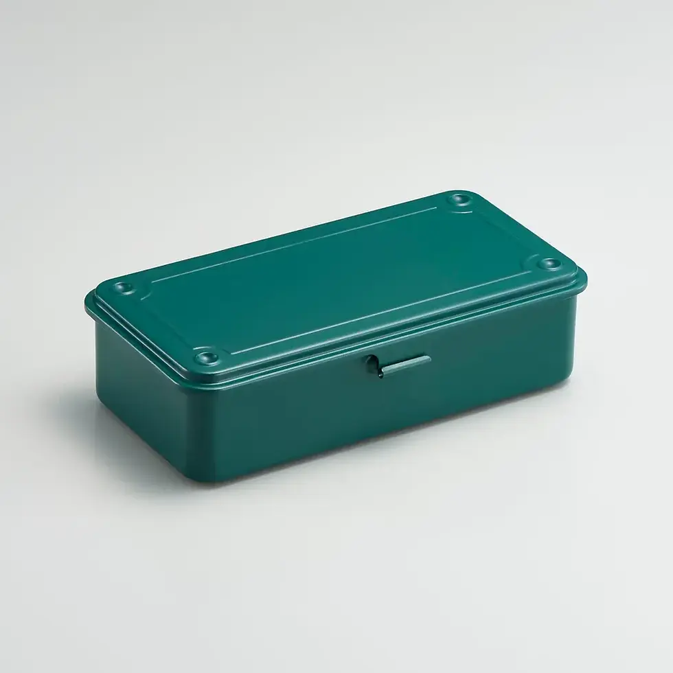 Thumbnail: Toyo Steel Trunk Shape Toolbox T-190 - Antique Green