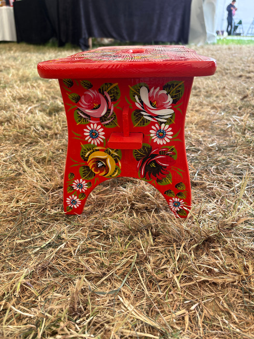 Thumbnail: Hand painted canal art cabin stool