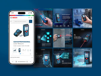 Bosch GLM 40 eCommerce Visuals - Product Retouching & Design by Cindy Lai