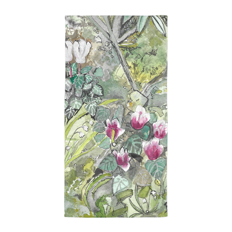 Thumbnail: Cyclamen Floral Towel
