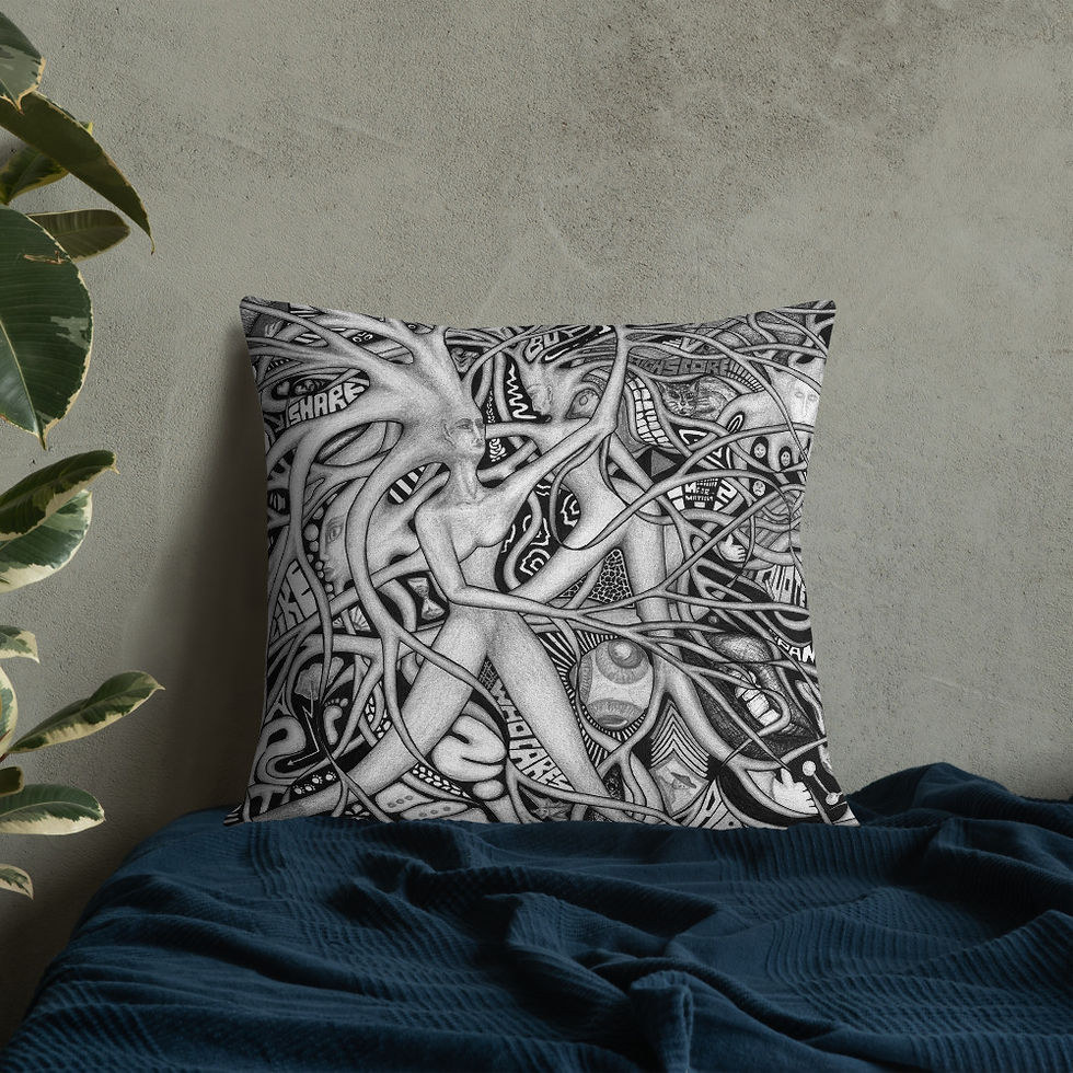 Thumbnail: Social Network by Arsnecopinata | Premium Pillow