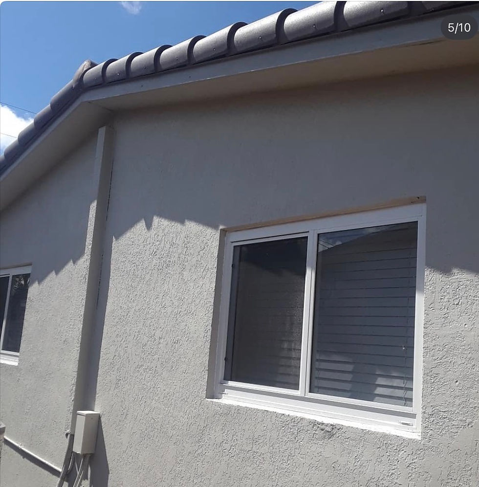 Finished exterior stucco painting