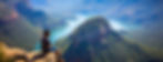 A tourist looking at the view of the Blyde River Canyon