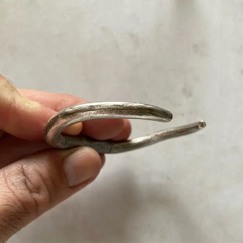 Thumbnail: Bull Horn Cuff Bracelet | Sterling Silver